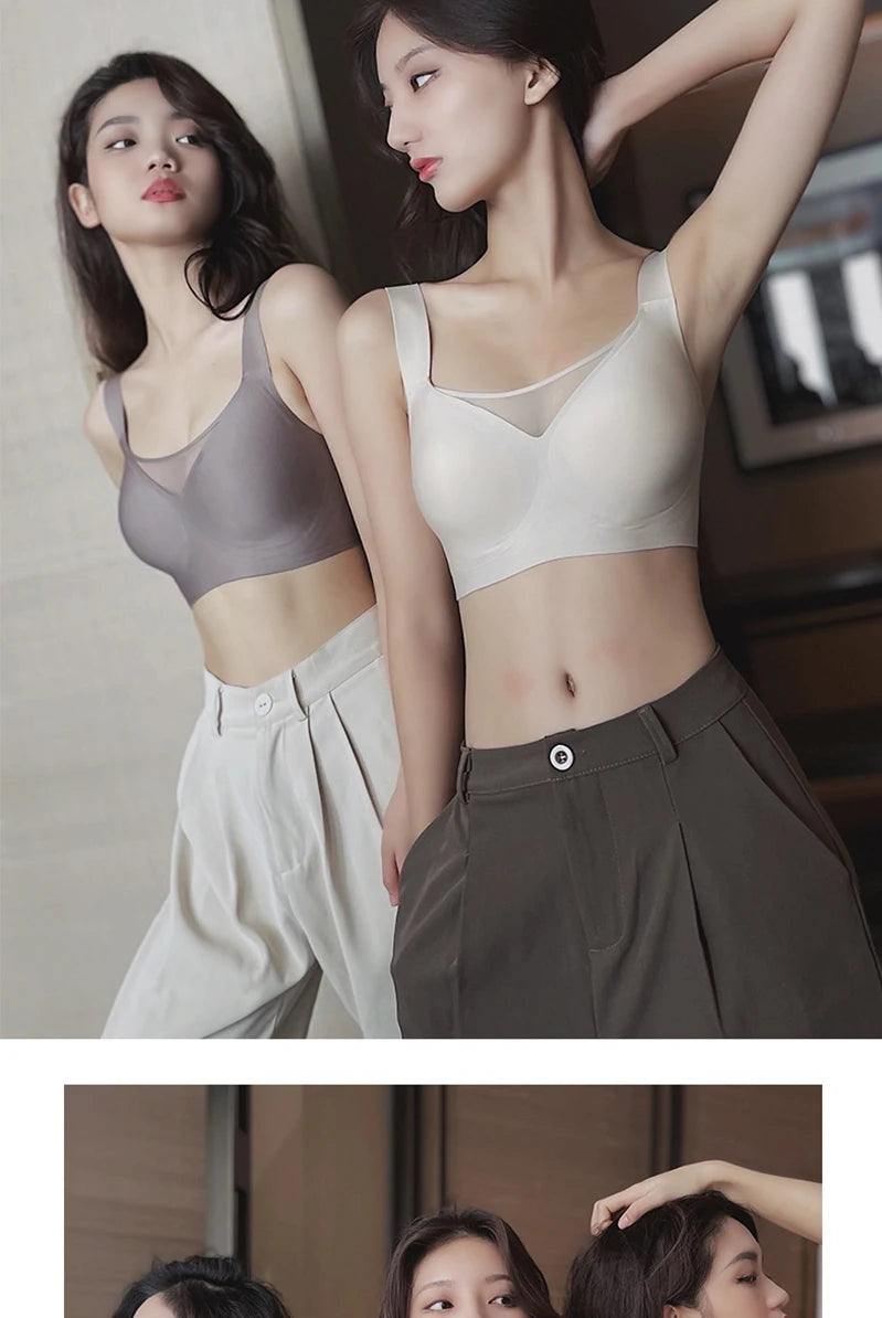 MeooLiisy C to F Cup Plus Size Tube Top Underwear Minimizer Seamless Active Bras Wireless Surper Comfortable Lingerie  XXXXL
