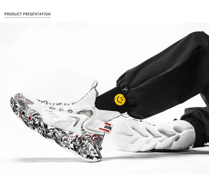 Men Casual Sneakers - Luxury Breathable Trainers Slip-On Running Shoes