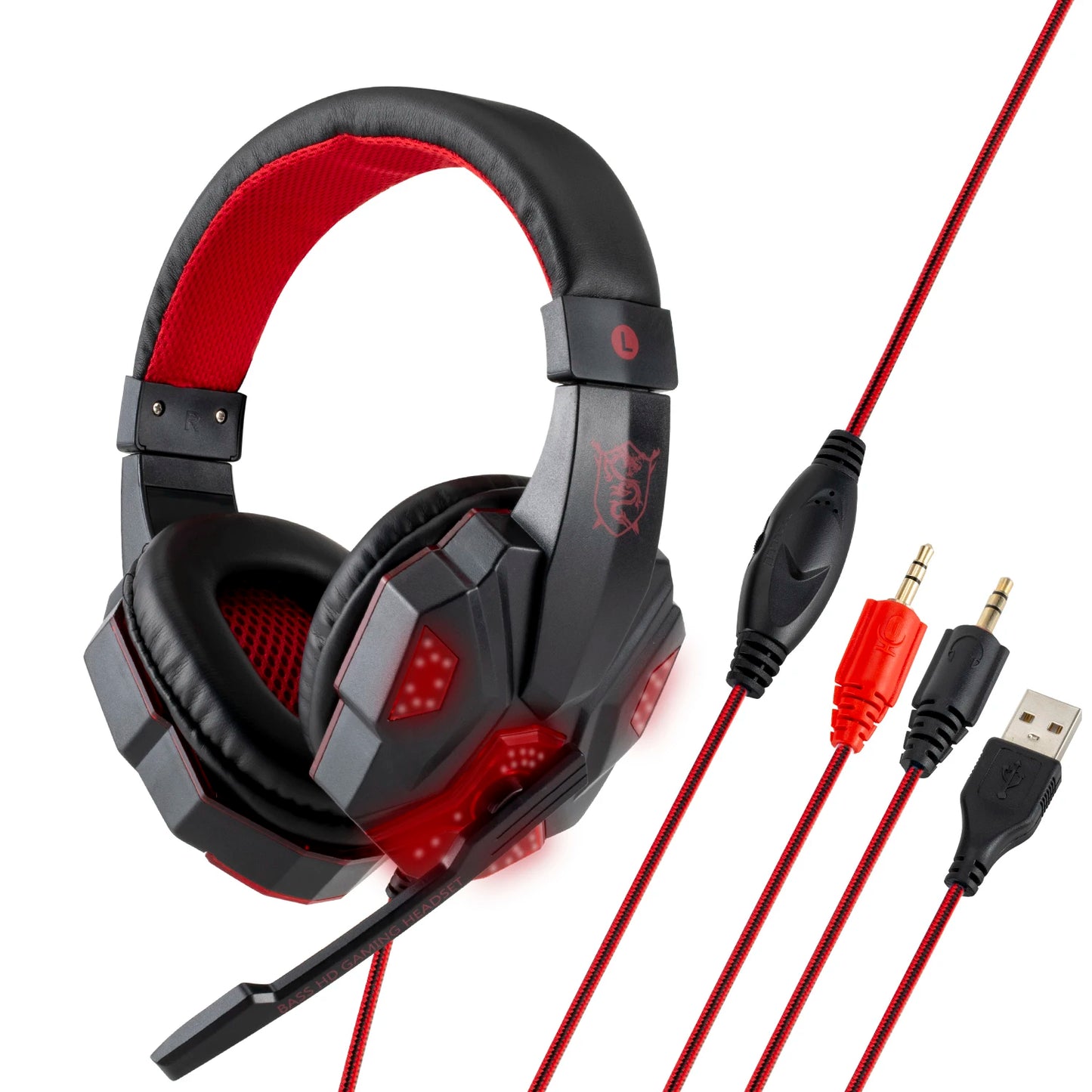 Gaming Wired Headset – Pink PC Gaming Headphones with Microphone & Noise Cancelling