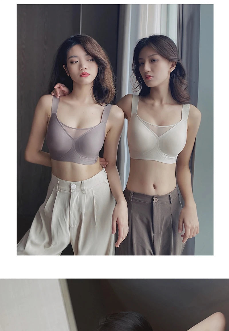 MeooLiisy C to F Cup Plus Size Tube Top Underwear Minimizer Seamless Active Bras Wireless Surper Comfortable Lingerie  XXXXL