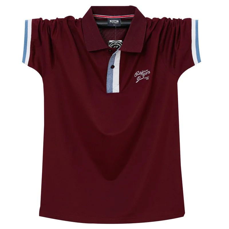 2021 Summer Loose Polo Shirt Men Casual Short Sleeve Polo Shirts Cotton Fashion Breathable Tops Male Plus Size 4XL 5XL 6XL HA204