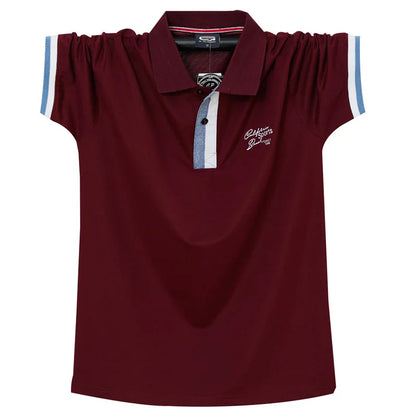 2021 Summer Loose Polo Shirt Men Casual Short Sleeve Polo Shirts Cotton Fashion Breathable Tops Male Plus Size 4XL 5XL 6XL HA204