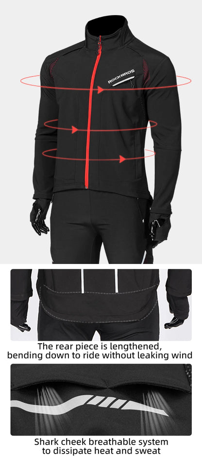 Winter Cycling Jersey - Thermal Cycling Wear Windproof Suit for Men Women | Reflective Bike Clothing
