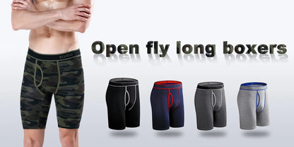 Mens Cotton Boxer Briefs - 3 Pack Comfortable Underwear