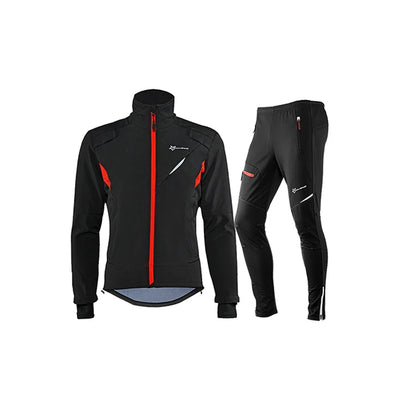 Winter Cycling Jersey - Thermal Cycling Wear Windproof Suit for Men Women | Reflective Bike Clothing
