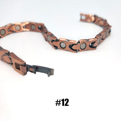 Vintage Copper Magnetic Bracelets For Women Pain Relief Pure Copper Adjustable Bio Energy Blood Pressure Accessory Bracelet