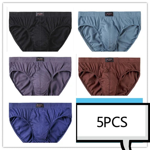 Mens 100 Cotton Briefs - Comfortable Underwear Multiple Sizes 5pcsLot Free  Drop Shipping