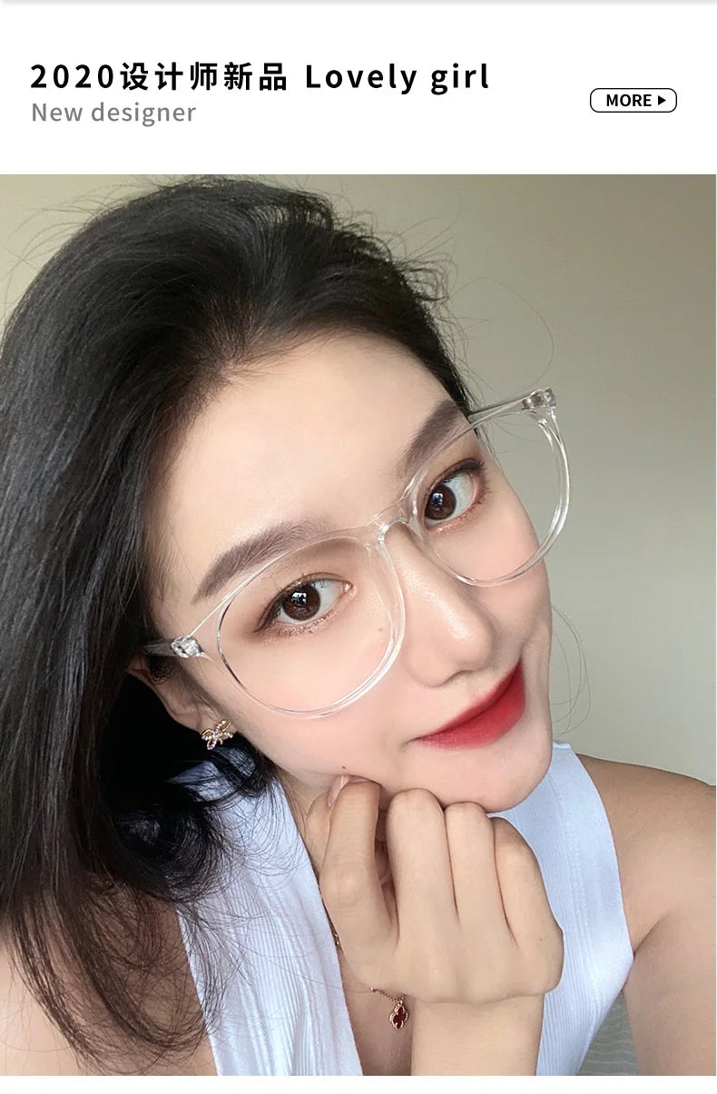 Anti Blue Light Glasses - Transparent Frames Round Eyewear for Unisex