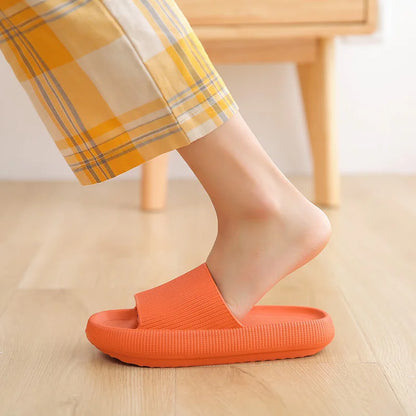 Thick Platform Bathroom Home Slippers Women Fashion Soft Sole EVA Indoor Slides Woman Sandals 2024 Summer Non-slip Flip Flops