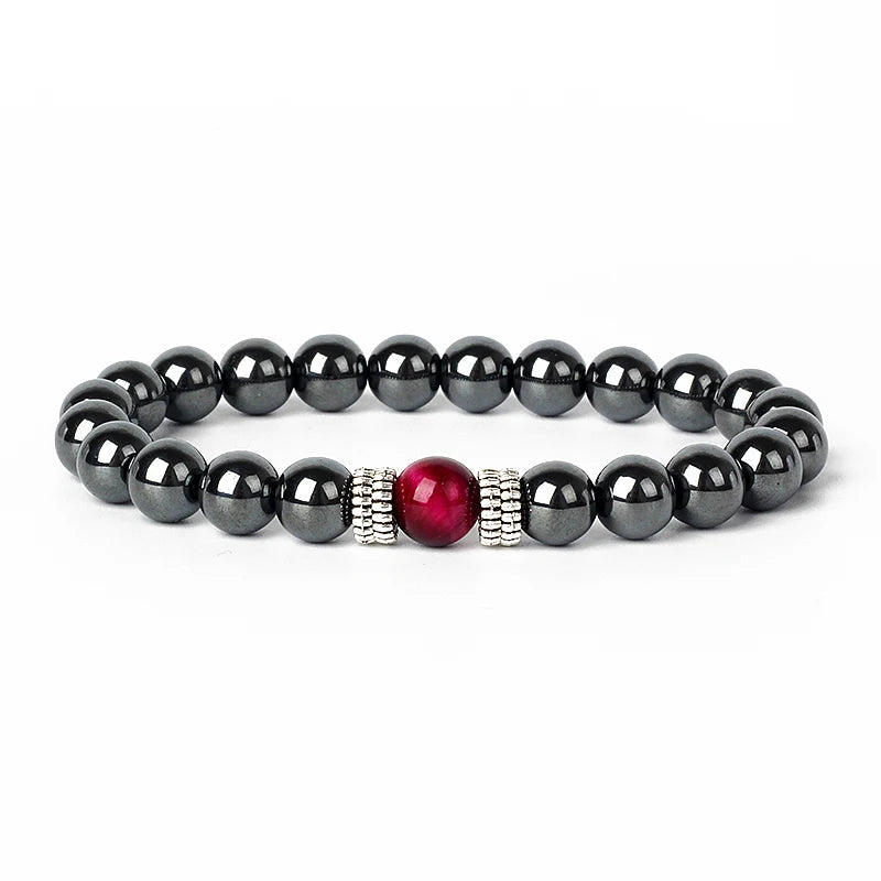 Hematite Magnetic Bracelet Man Weight Loss Bracelet Natural Stone Magnetic Bracelet Slimming Woman Health Care Therapy Jewelry