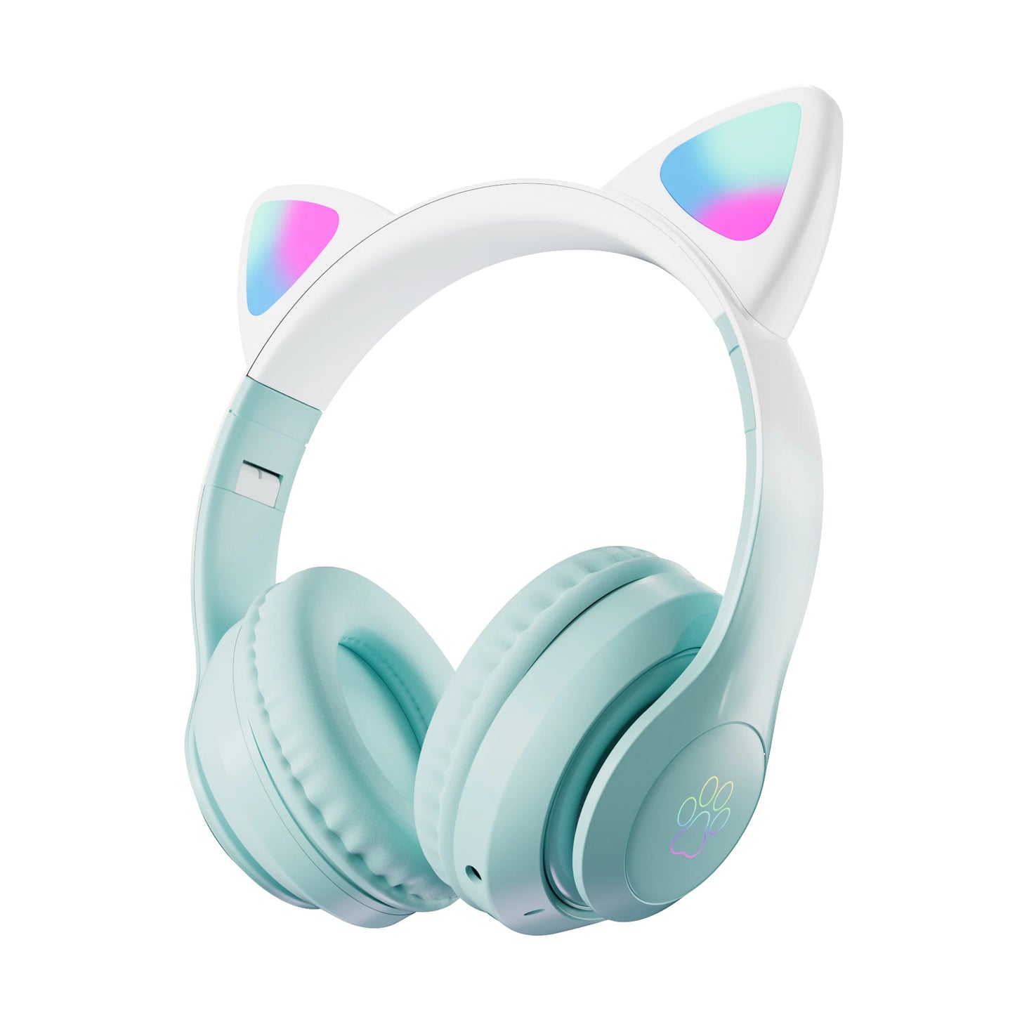 Wireless Cat Ear Headphones – Kids Gaming Headset With Microphone & RGB Lights