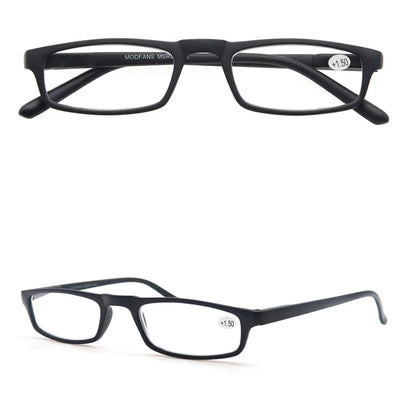 Reading Glasses Women Men Rectangular Ultralight Frame Small Readers Eyeglasses High Quality Spring Hinge with Diopter +1.0~+4.0