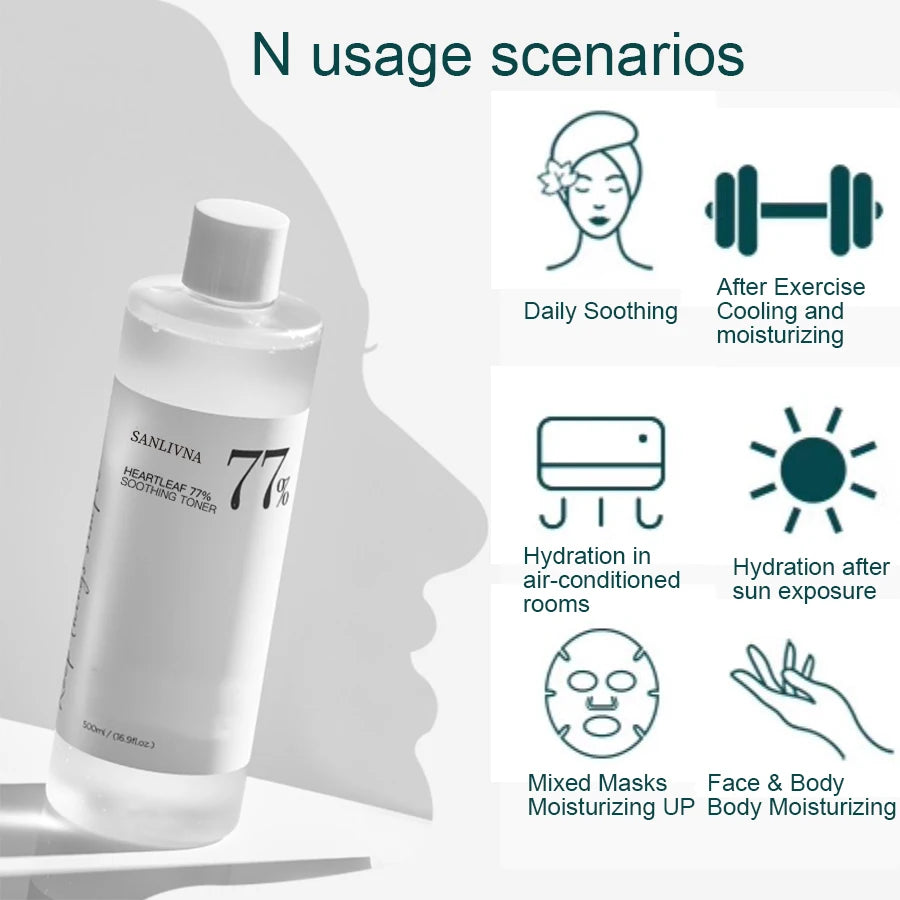 Heartleaf 77 Toner - Natural Houttuynia Cordata Moisturizing Skin Care - ZOOMNSTORE