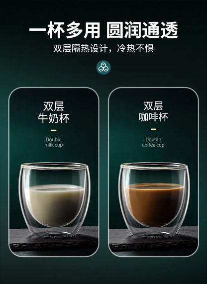 Heat Resistant Glass Mug - Double Wall Borosilicate Coffee Cup | Eco Friendly Drinkware Gift - ZOOMNSTORE