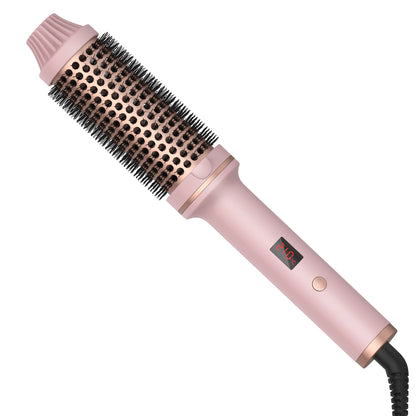 Heated Curling Brush | Electric Hair Curler With Thermal Round Brush & Anti Frizz Hair Tool - ZOOMNSTORE