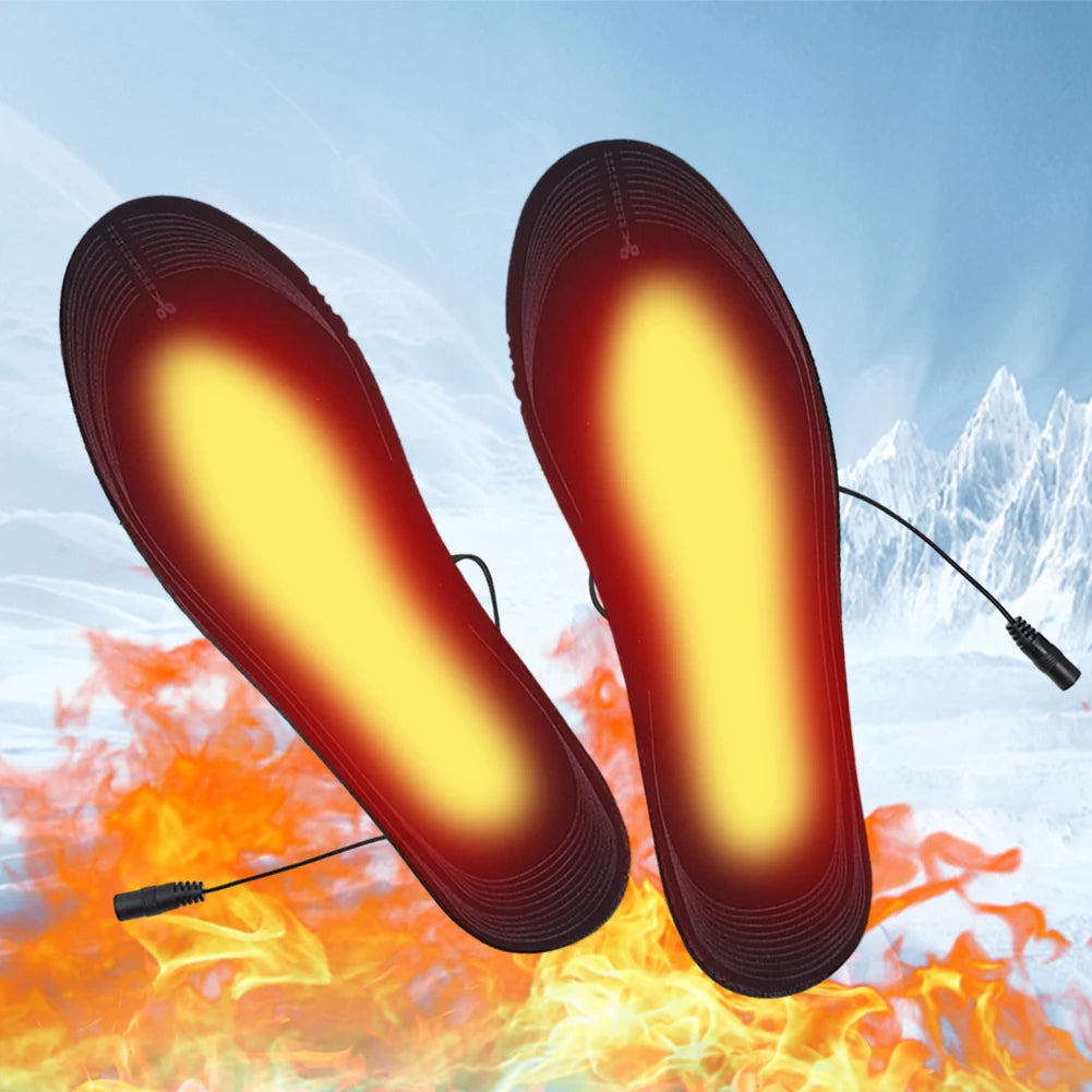 Heated Insoles - Electric Foot Warmer with Adjustable Temperature & Rechargeable Battery for Winter Hiking - ZOOMNSTORE