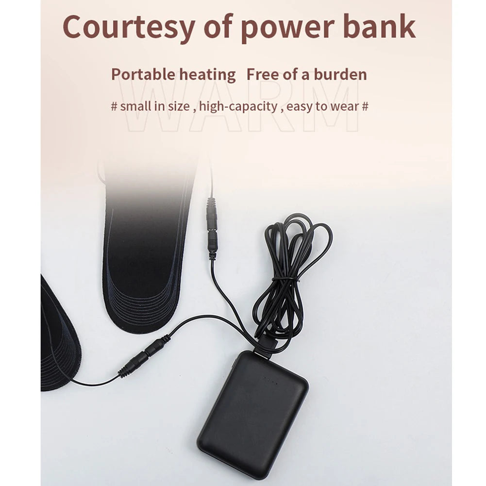 Heated Insoles - Electric Foot Warmer with Adjustable Temperature & Rechargeable Battery for Winter Hiking - ZOOMNSTORE