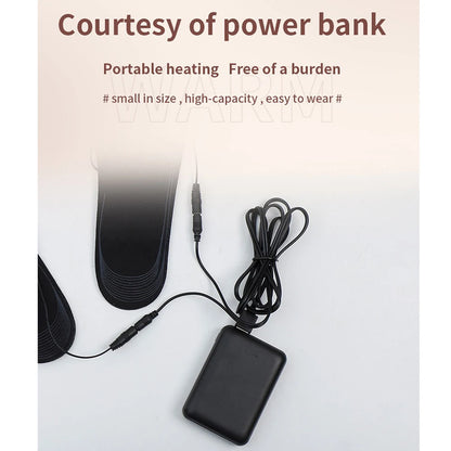 Heated Insoles - Electric Foot Warmer with Adjustable Temperature & Rechargeable Battery for Winter Hiking - ZOOMNSTORE