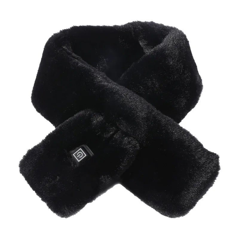 Heated Scarf - USB Soft Plush Electric Neck Warmer with Adjustable Heat for Winter - ZOOMNSTORE