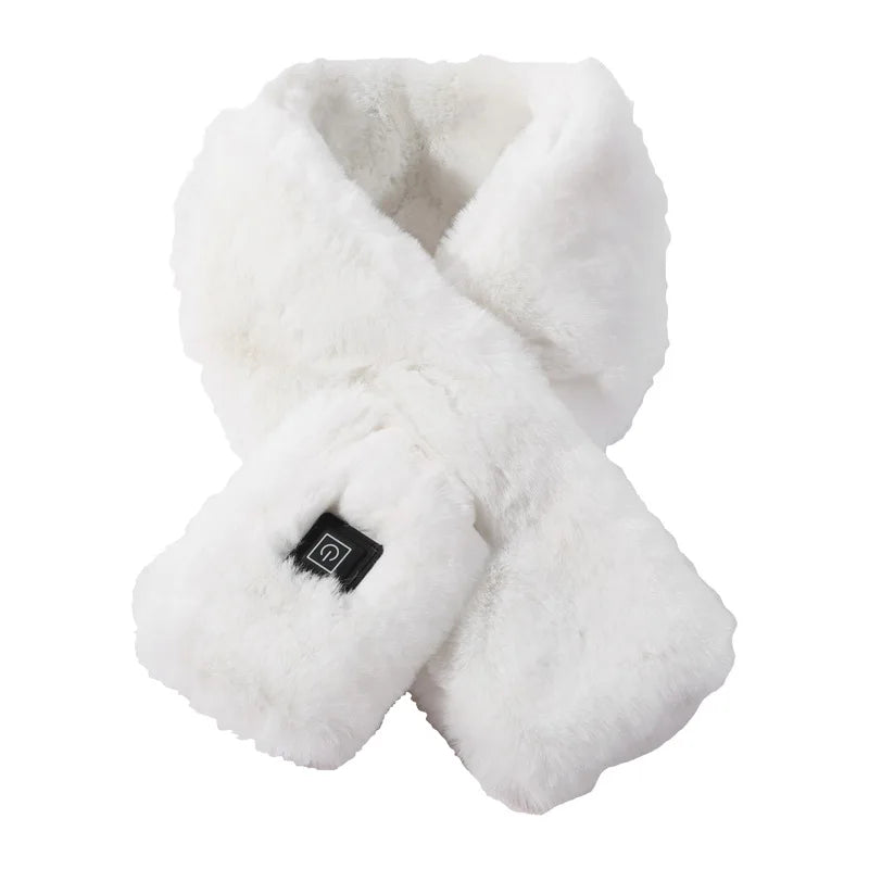 Heated Scarf - USB Soft Plush Electric Neck Warmer with Adjustable Heat for Winter - ZOOMNSTORE