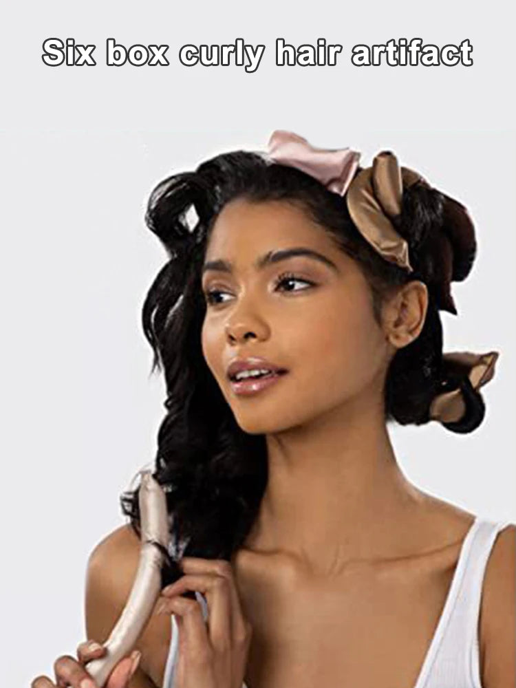 Heatless Curling Iron – Six Color Foam Curlers Set | Big Wave Sleep Hair Rollers - ZOOMNSTORE