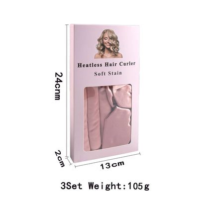 Heatless Curling Rod - Satin Hair Curler Set with Soft Foam Rollers & Caps - ZOOMNSTORE