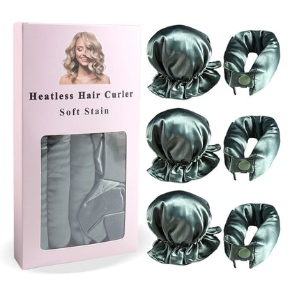 Heatless Curling Rod - Satin Hair Curler Set with Soft Foam Rollers & Caps - ZOOMNSTORE