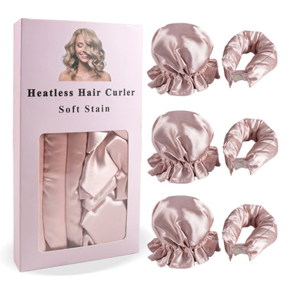 Heatless Curling Rod - Satin Hair Curler Set with Soft Foam Rollers & Caps - ZOOMNSTORE