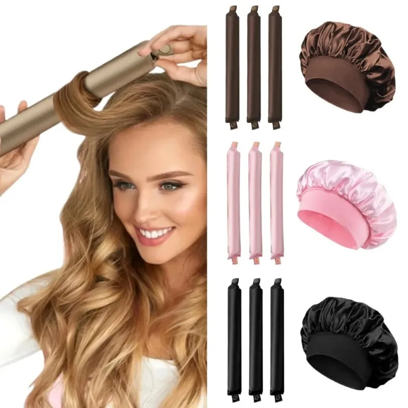 Heatless Hair Curler - Satin Curling Rod & Flexi Rod Curlers for Lazy Curls - ZOOMNSTORE