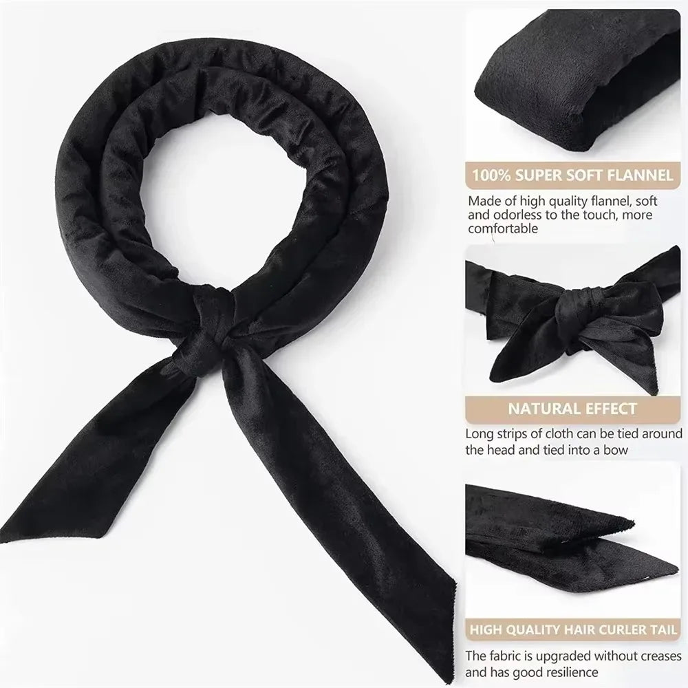 Heatless Hair Curler - Soft Velvet Curling Headband With Foam Rollers For Natural Curls - ZOOMNSTORE