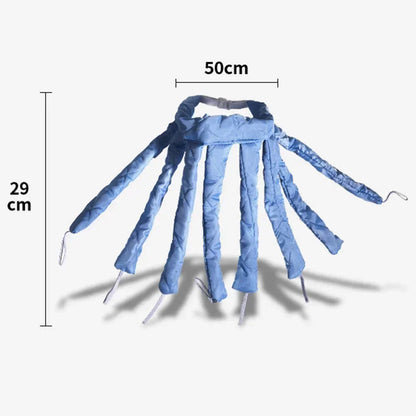 Heatless Hair Curler - Velcro Octopus Sleep Curling Band With Soft Foam Rollers - ZOOMNSTORE