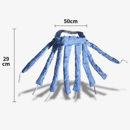 Heatless Hair Curler - Velcro Octopus Sleep Curling Band With Soft Foam Rollers - ZOOMNSTORE