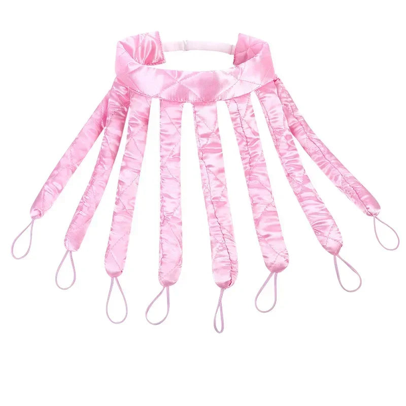 Heatless Hair Curler - Velcro Octopus Sleep Curling Band With Soft Foam Rollers - ZOOMNSTORE