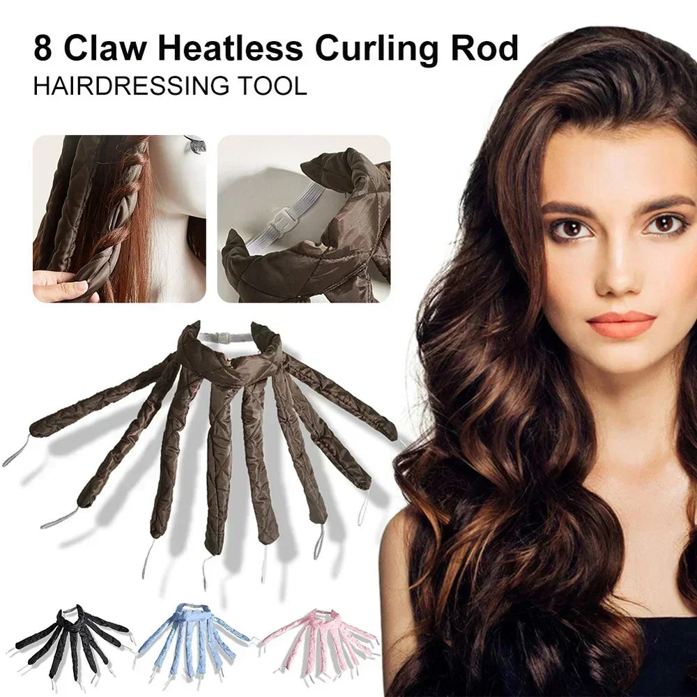 Heatless Hair Curler - Velcro Strap Octopus Curl Rollers | Soft Foam Curling Rod - ZOOMNSTORE