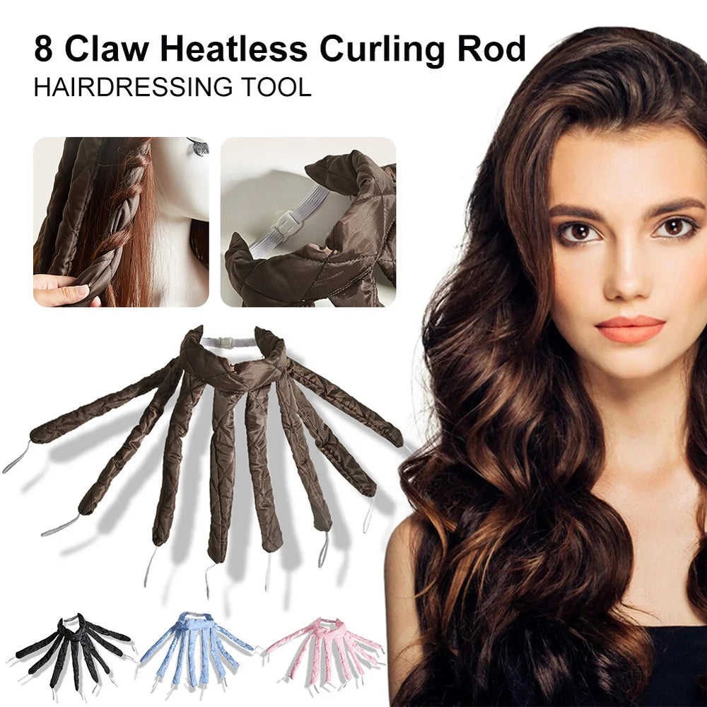 Heatless Hair Curler - Velcro Strap Octopus Curl Rollers | Soft Foam Curling Rod - ZOOMNSTORE