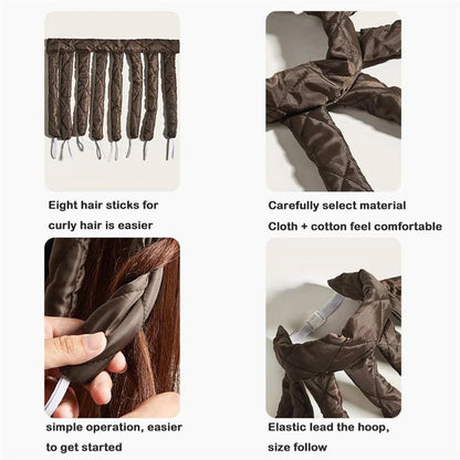 Heatless Hair Curler - Velcro Strap Octopus Curl Rollers | Soft Foam Curling Rod - ZOOMNSTORE