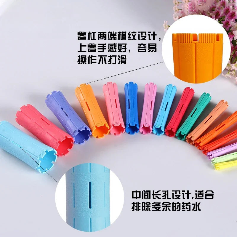 Heatless Hair Curler - Plastic Perm Rods & Hair Curling Rollers | Self Grip Foam Rollers - ZOOMNSTORE