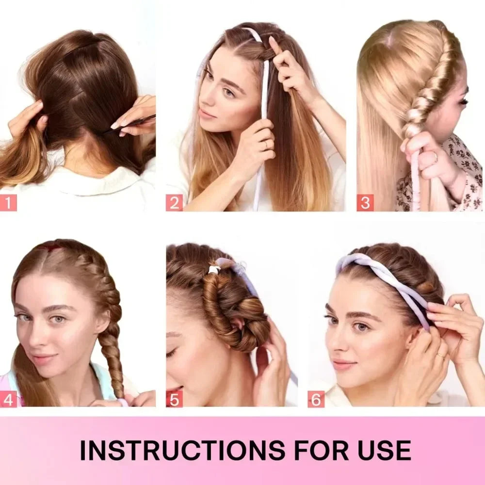 Heatless Hair Curlers - Foam Curling Rod Headband for No Heat Curls & Lazy Styling - ZOOMNSTORE