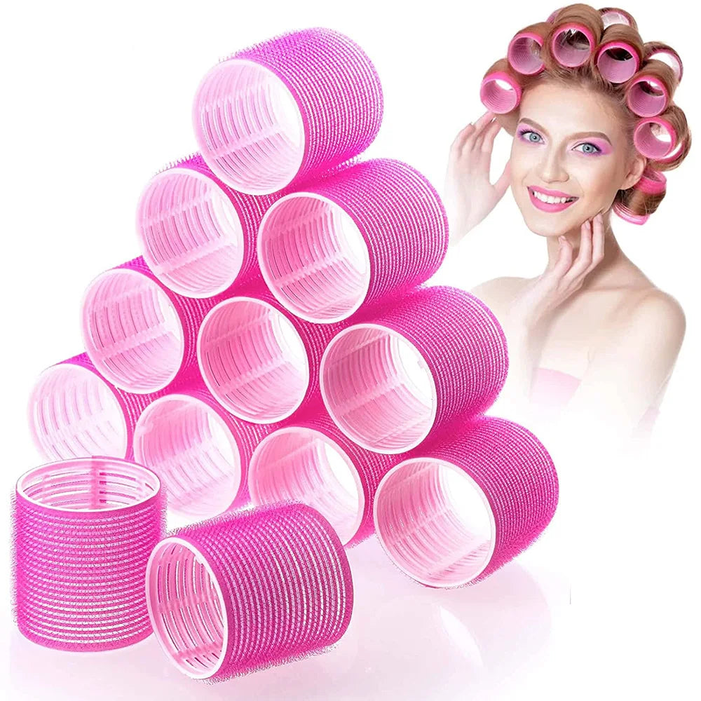 Heatless Hair Curlers – Self-Grip Hair Rollers | Jumbo Size, No Heat Curlers - ZOOMNSTORE