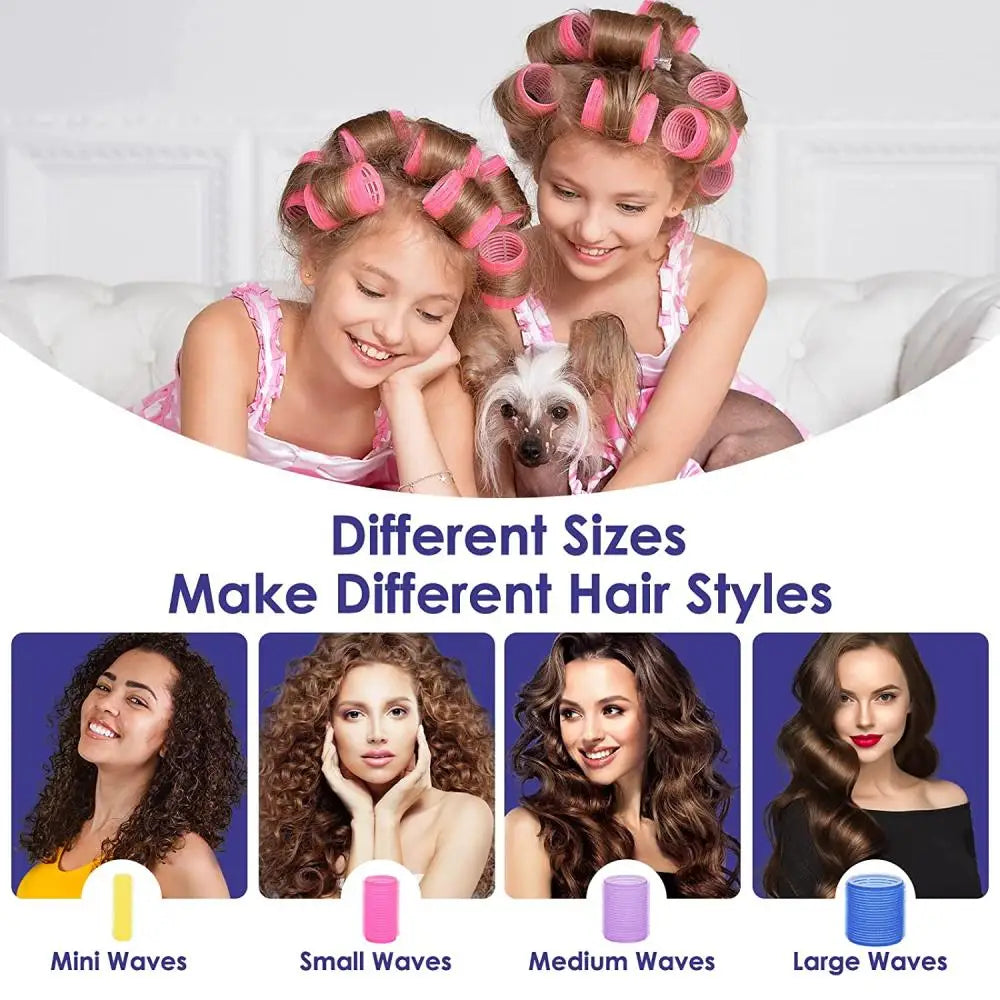 Heatless Hair Curlers – Self-Grip Hair Rollers | Jumbo Size, No Heat Curlers - ZOOMNSTORE