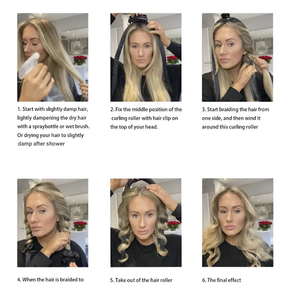 Heatless Hair Curlers - Silk Curling Rod Headband | Foam Rollers No Heat Curls - ZOOMNSTORE