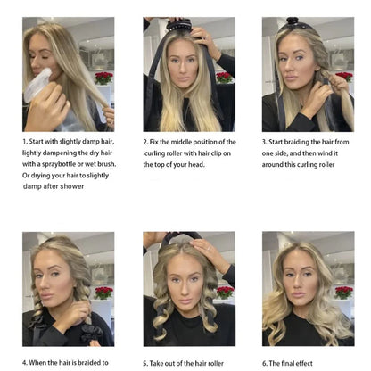 Heatless Hair Curlers - Silk Curling Rod Headband | Foam Rollers No Heat Curls - ZOOMNSTORE