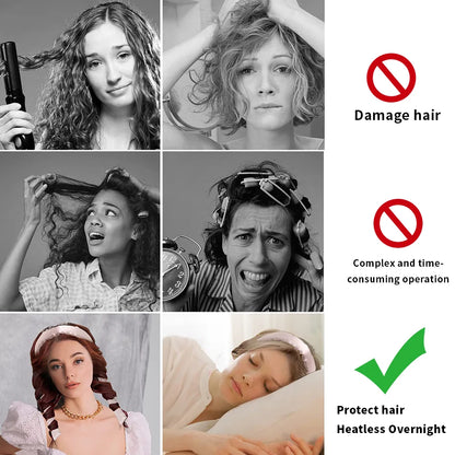 Heatless Hair Curlers - Soft Headband Curlers With Silk Curling Ribbon For Damage Free Curls - ZOOMNSTORE