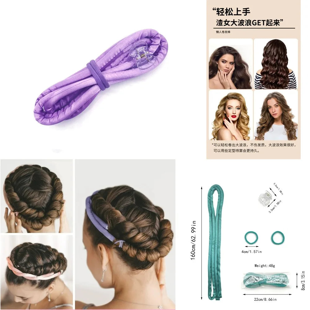 Heatless Hair Curlers - Soft Velvet Curlers & Flexi Rod Headband for Lazy Curls - ZOOMNSTORE