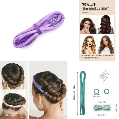 Heatless Hair Curlers - Soft Velvet Curlers & Flexi Rod Headband for Lazy Curls - ZOOMNSTORE