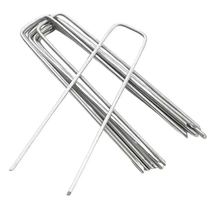 Heavy Duty Landscape Staples - 100pcs U-Shaped Garden Pins for Securing Weed Barriers and Tent Stakes - ZOOMNSTORE