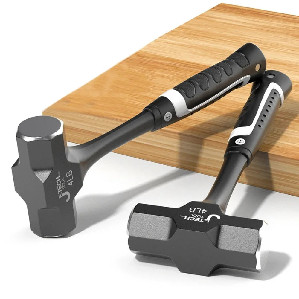 Heavy Duty Sledge Hammer - 2LB-3LB One-Piece Forged Steel for Brick Drilling and Construction - ZOOMNSTORE