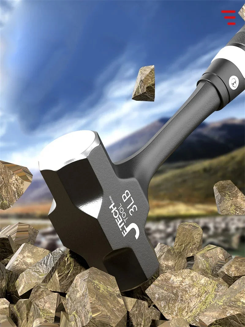 Heavy Duty Sledge Hammer - 2LB-3LB One-Piece Forged Steel for Brick Drilling and Construction - ZOOMNSTORE