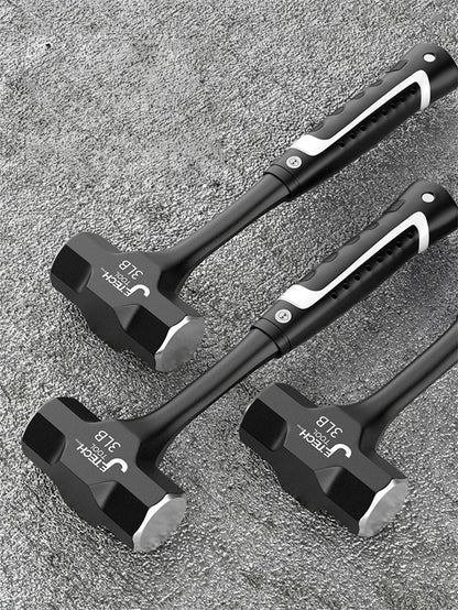 Heavy Duty Sledge Hammer - 2LB-3LB One-Piece Forged Steel for Brick Drilling and Construction - ZOOMNSTORE