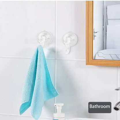 Transparent Suction Cup Hook - Reusable Heavy-Duty Bathroom  Kitchen Towel Holder - ZOOMNSTORE